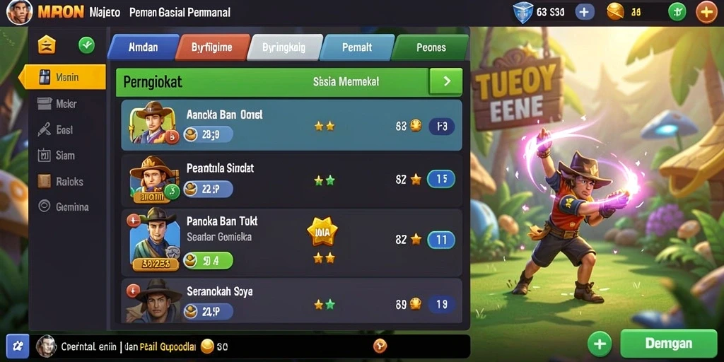 Visual menarik dari karakter utama dalam IDRKING.