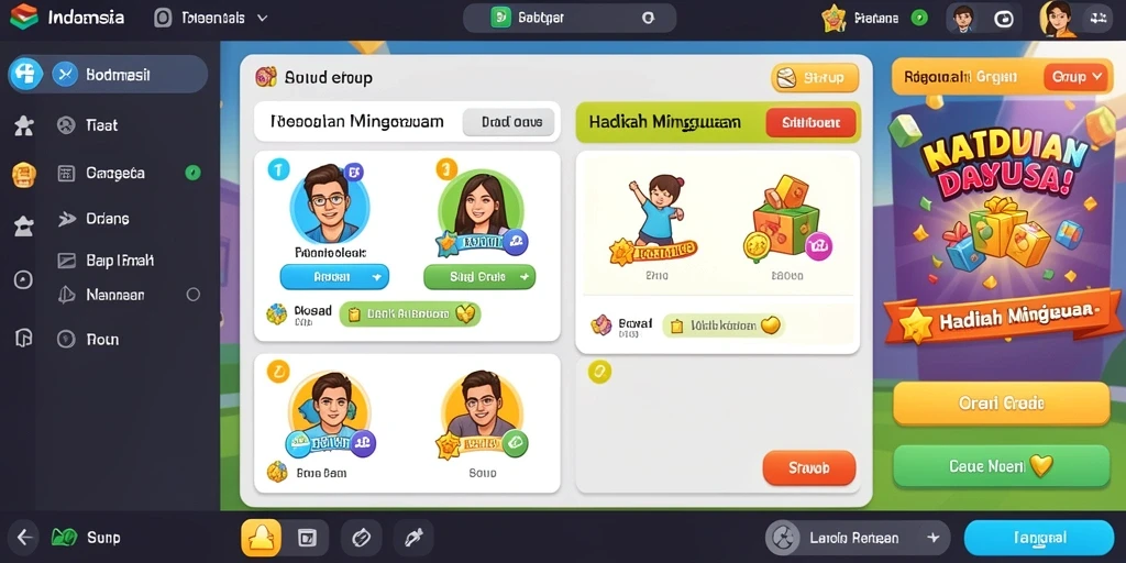 Tampilan awal game RPWIN yang menarik dan dinamis.