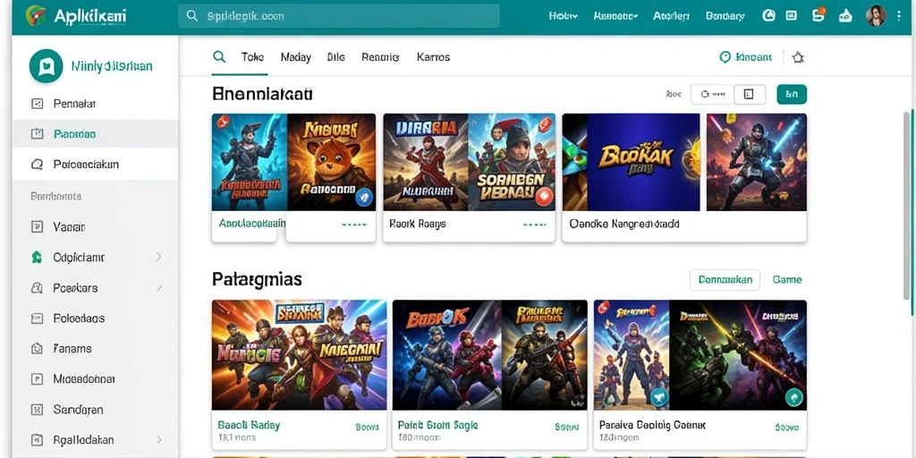 Screenshot menampilkan pilihan permainan yang beragam dan menarik.